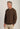 vintage brown sweatshirt by true grit at 6Whiskey, six whisky, apres fleece sweatshirt, long sleeve, dark brown, casual, basic, fall essential, soft, cozy, comfortable, loungewear, travel wear, casual western, versatile, transition piece, date night, errands, weekend. Side view.