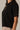 Black Half Zip Top by Pcil at 6Whiskey, six whisky, short sleeve, quarter zip neckline, gold zipper detail, soft, comfortable, cropped, relaxed, loungewear, errands, at home, matching set. Side view.