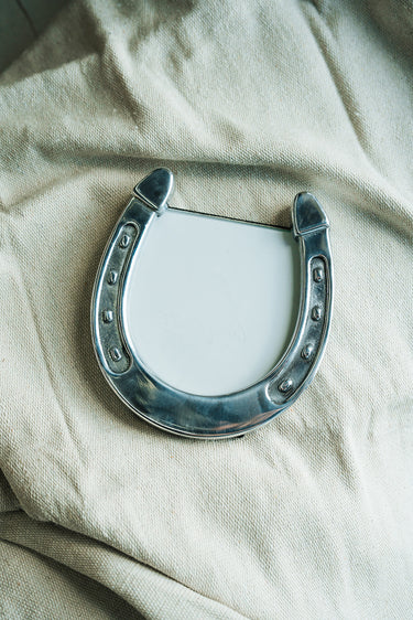 Horseshoe Picture Frame at 6Whiskey six whisky western home decor silver equestrian