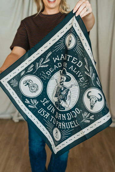 dead or alive bandana at 6whiskey six whisky sendero cotton organic navy cream sheer wanted dead or alive mexican spanish