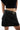 Black Circa Belt at 6Whiskey, six whisky, leather, circle design, gold accent, edgy, rugged, refined, womens fashion, modern western, trendy, day to night, country concert, date night, night out, lunch date, front view.