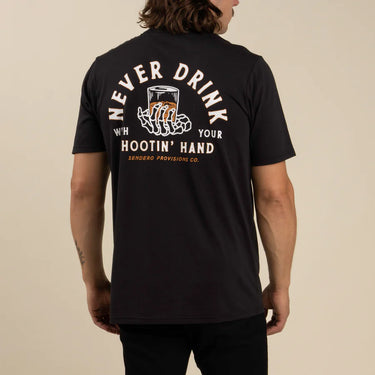 Shootin' Hand T-Shirt at 6Whiskey six whisky short-sleeve shirt mens sendero black and white