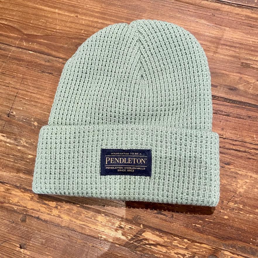 Pendleton Waffle Knit Beanie at 6Whiskey six whisky mens/womens winter accessory in mint