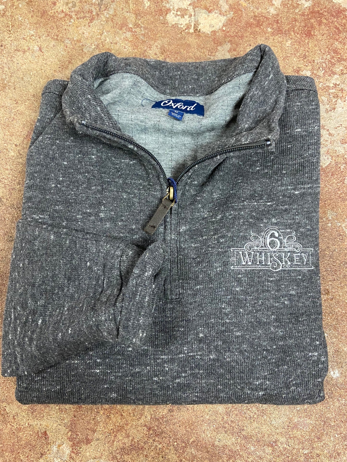 Oxford Crawford 1/4 Zip Fleece Pullover 6Whiskey Fall 2020 In black Heather 
