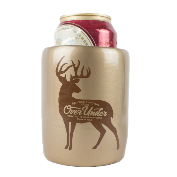 Old School Can Cooler by Over Under 6 Whiskey white tail koozie