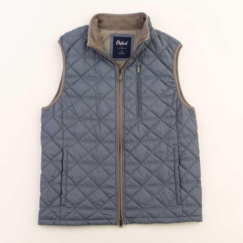 Men’s Ottley Quilted Full Zip Vest in Folkstone Grey 6Whiskey by Oxford Fall