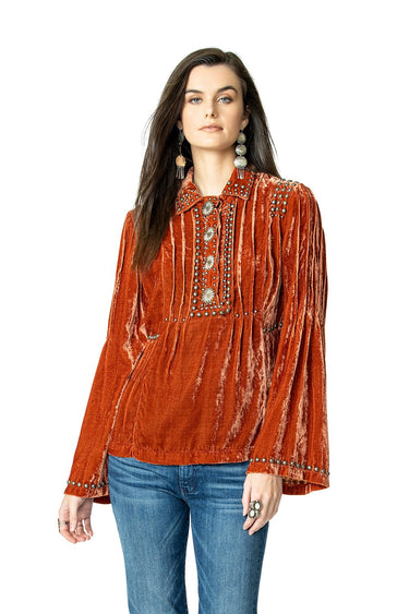 Double D Ranch Nash Flash Top in Shasta 6Whiskey Velvet Nashville Fall 2020 T3385