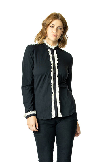 DDR Sweet Baby June Long Sleeve Top in Black 6Whiskey Nashville Fall 2020 T3367