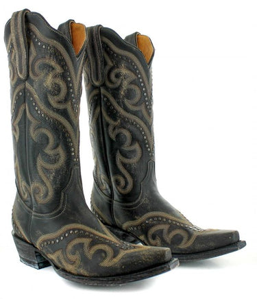 Old Gringo Shay Boots in Black and Beige 6Whiskey