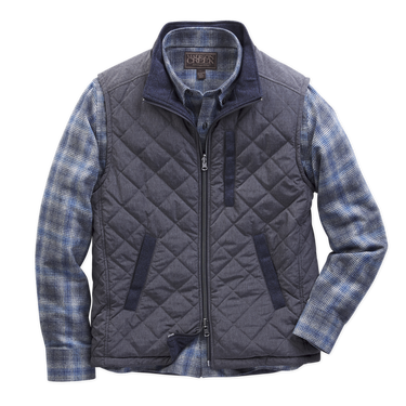 MCO men’s grey and navy plaid reversible vest at 6Whiskey six whisky fall