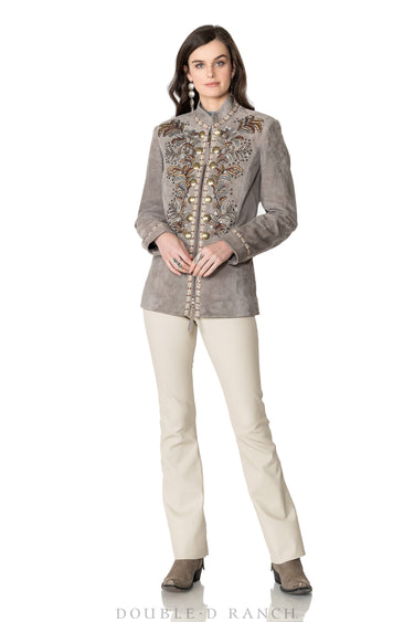 DDR Alberta Jacket at 6Whiskey six whisky Double D Ranch Banff Collection C3035 long sleeve grey gray embroidered button down sim fit