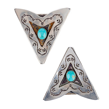 Double D Ranch Jewelry silver collar tips Jack 6 Whiskey joe eby six whisky peyote bird design JP355