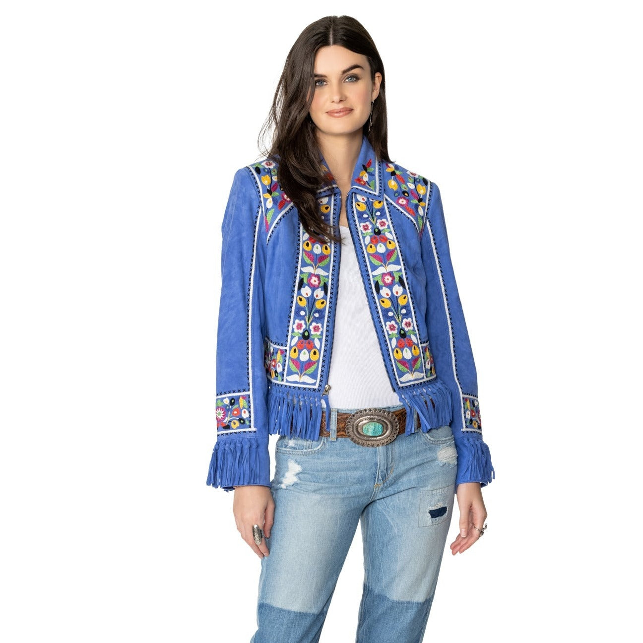 DDR Justyna Jacket in High Dive at 6Whiskey six whisky womens spring C3055 by double d ranch embroidery