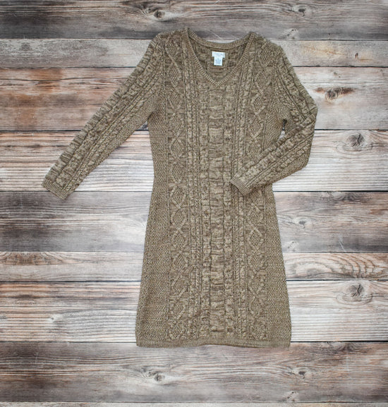 Tasha Polizzi Brown Cable Knit Dress at 6Whiskey six whisky womens long sleeve winter wear