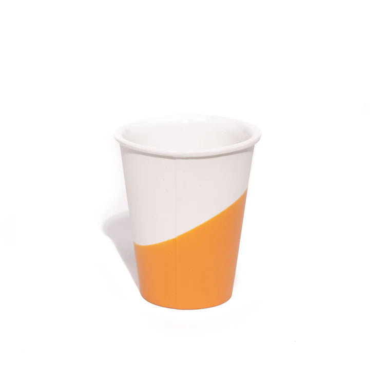 Colorful Rubber & Porcelain Dixie Cup at 6Whiskey six whisky cantaloupe orange small cup