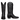 Women’s Tecovas Annie cowboy boots in midnight black calfskin leather with tall shaft, western stitching, and pointed toe at 6Whiskey six whisky bryan college station 