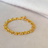 Loop Bracelet at 6Whiskey, six whisky, circular, bead, alternating, toggle closure, chic, everyday, casual, elevated, gameday, SEC, southern charm, work, lunch date, rodeo, country concert, layerable, stackable bracelet, accessory, women's fashion, shiny, front view