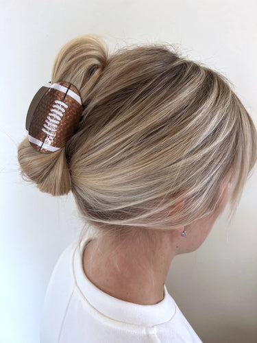 Football Hair Clip at 6Whiskey six whisky gameday college claw clip