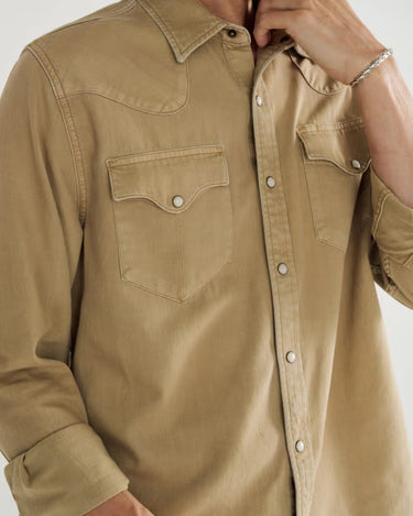 Men's Denim Pearl Snap - Coriander