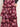 Blossom & Bordeaux Tiered Skirt at 6Whiskey, six whisky, painted flowers, magenta, wine-red, dark pink, light pink, lavender, light purple, ruffle skirt, layered skirt, zipper, feminine, women's fashion, casual western, day to night, spring summer maxi skirt, long skirt, church skirt, easter Sunday outfit, front view. 
