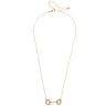 Horsebit Necklace at 6Whiskley, six whisky, Queen Pave Horsebit Necklace, queen, sparkly, rhinestone, crystal, pave crystals, shiny gold necklace, adjustable, simple chain, stackable, standalone, everyday, country, southern, texas, equestrian, horse girl gift, heritage, roots, front view