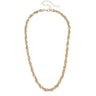 Twist Chain Necklace at 6Whiskey, six whisky, adjustable, womens accessories, womens fashion, layer necklaces, layer able, eye catching, sparkly, shiny gold, clasp closure, staple piece, must have. Front view. 