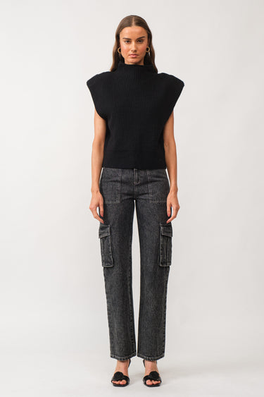 Black Knit Top
