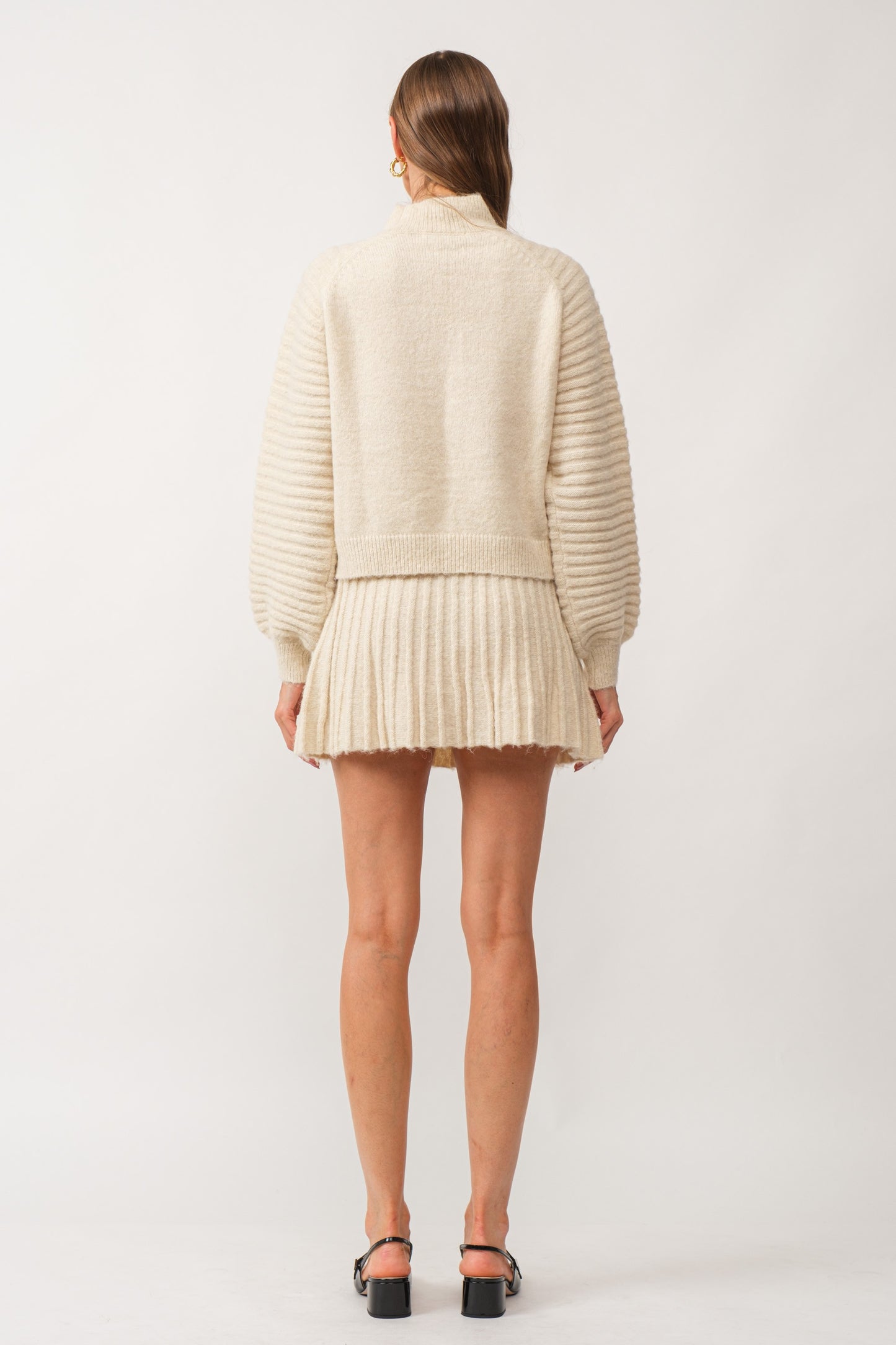 Ribbed Cream Sweater