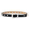 Signature Stud Belt at 6Whiskey, six whisky, studded, silver, black, genuine leather, authentic, 3 piece, trendy, modern, western, heritage, grit, refined, bold, womens fashion, accessory, night out, country concert, date night, front view.