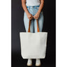 Sandstone Tote at 6Whiskey, six whisky, cotton, suede, burnt orange, brown, cream, white, aztec, tassel, casual, large bag, accessory, fashion, casual, timeless, heritage, rugged and refined, western inspired, southwest, texas, back view.