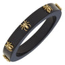 Spider Resin Bangle at 6Whiskey six whisky black gold finish bracelet jewelry spooky halloween festive