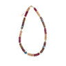 Sundance Beaded Necklace at 6Whiskey, six whisky, multicolor, chain clasp closure, gold plated, western, eclectic, versatile, casual western, artsy, turquoise, brown, green, burgundy, red, cream, gold, layer piece, standalone, front view.