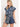 Blue Ribbon Embroidery Top at 6Whiskey, six whisky, collar, v-neck, button closure, cuff short sleeve, paisley western print, white print contrast, navy base, button down, split neck, cropped, elastic waist, cinched waist, flattering, feminine, country, casual western, matching set, weekend, rodeo, country concert, brunch, lunch date, front view.