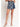 Blue Ribbon Embroidery Skort at 6Whiskey, six whisky, skirt appearance, shorts, back zipper closure, white floral print vintage floral western, casual western, paisley, western print, side twist detail, layered look, short skort, brunch date, country concert, weekend out, matching set, put together, polished, front view