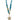 Texas Twinkly Necklace at 6Whiskey, six whisky, Johnny Necklace, green, blue, rope, turquoise, braided, gold ring charm, western-inspired, bead, rhinestone, sparkly, cz accent, star charm, southern, texas, SEC sorority girl, bold, personality, fun, layering necklace, rodeo, country concert, casual, front view