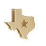 Texas Scarf Slide at 6Whiskey, six whisky, shape of texas, star cutout in the middle, lone star spirit, texas pride, rodeo, country concert, western charm, southern, bandana slide, scarf accessory, shiny, fun accessory, front view. 