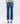 6Whiskey womens pants Audrey High-Rise Cuffed Straight Jeans in medium blue wash with raw-edge wide cuffs, straight-leg fit, and flattering high waist, styled with sandals back pocket