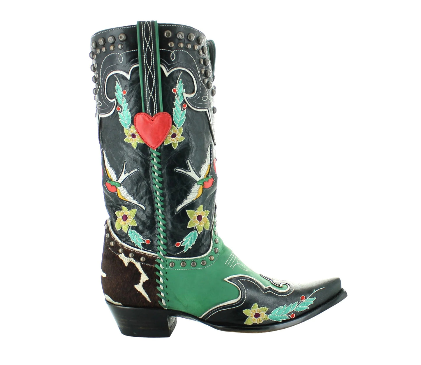 DDR Midnight Cowboy Boots by Old Gringo at 6Whiskey six whisky womens western wear cowhide embroidery