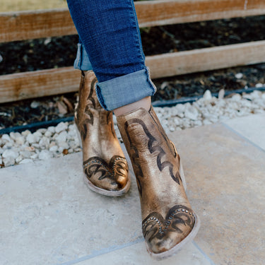 Gold Shay Ankle Boot by Old Gringo