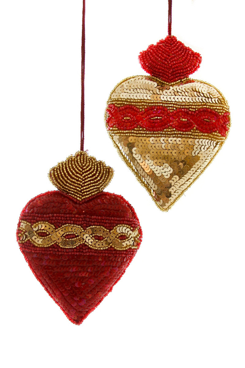Load image into Gallery viewer, Beaded Sacred Hearts
