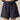 Navy Soft Shorts at 6whiskey, six whisky, high-waisted, draw string waistband, side pockets, mid length, comfortable, bottoms, cozy, soft, women's, women's fashion, set, wide leg, fall. Front view.