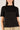 Black Merrow Edge Tee by P.cil at 6whiskey, six whisky, lettuce hem, soft, comfortable, versatile, effortless cool, layer piece, elevated basic, gameday, aggies, texas a&m, sec game day, tailgates, transition top. Front view.