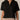 Black Half Zip Top by Pcil at 6Whiskey, six whisky, short sleeve, quarter zip neckline, gold zipper detail, soft, comfortable, cropped, relaxed, loungewear, errands, at home, matching set. Front view.