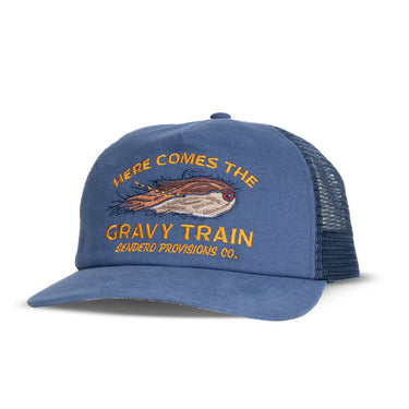 Gravy Train Hat at 6Whiskey six whisky navy blue here comes the gravy train mens womens canvas mesh snapback unisex outdoors work baseball cap unstructured