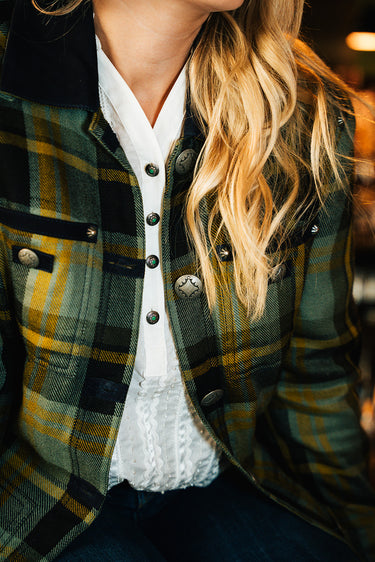 DDR Rodgers Plaid Jacket Coat 6Whiskey six whisky Taos Holiday Collection C2763
