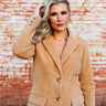 Karmela Blazer Jacket at 6Whiskey six whisky tasha polizzi brown soft fabric buttons pockets collared classic