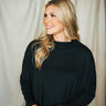 Bess Pullover at 6Whiskey six whisky black long sleeve oversized handkerchief hem black soft fabric womens sweater casual tasha polizzi