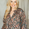 Divina Blouse at 6Whiskey six whisky printed top ruffled neckline raglan sleeve v neck work wear womens cleobella