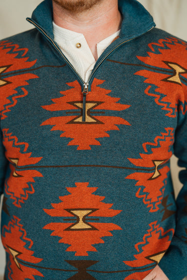 Morgan Pullover at 6Whiskey six whiskey tasha polizzi western new mexico colorado knit fabric mens quarter zip collared long sleeve