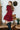 Maroon Out Dress at 6Whiskey, six whisky, mini dress, self-tie, v-neck, short sleeve dress, casual dress, western, ruffle hem, balloon sleeves, game day, tailgating, texas a&m, SEC. Back view.
